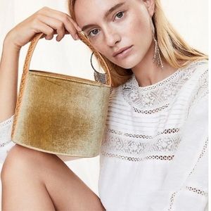 Free People Velvet Bucket Bag